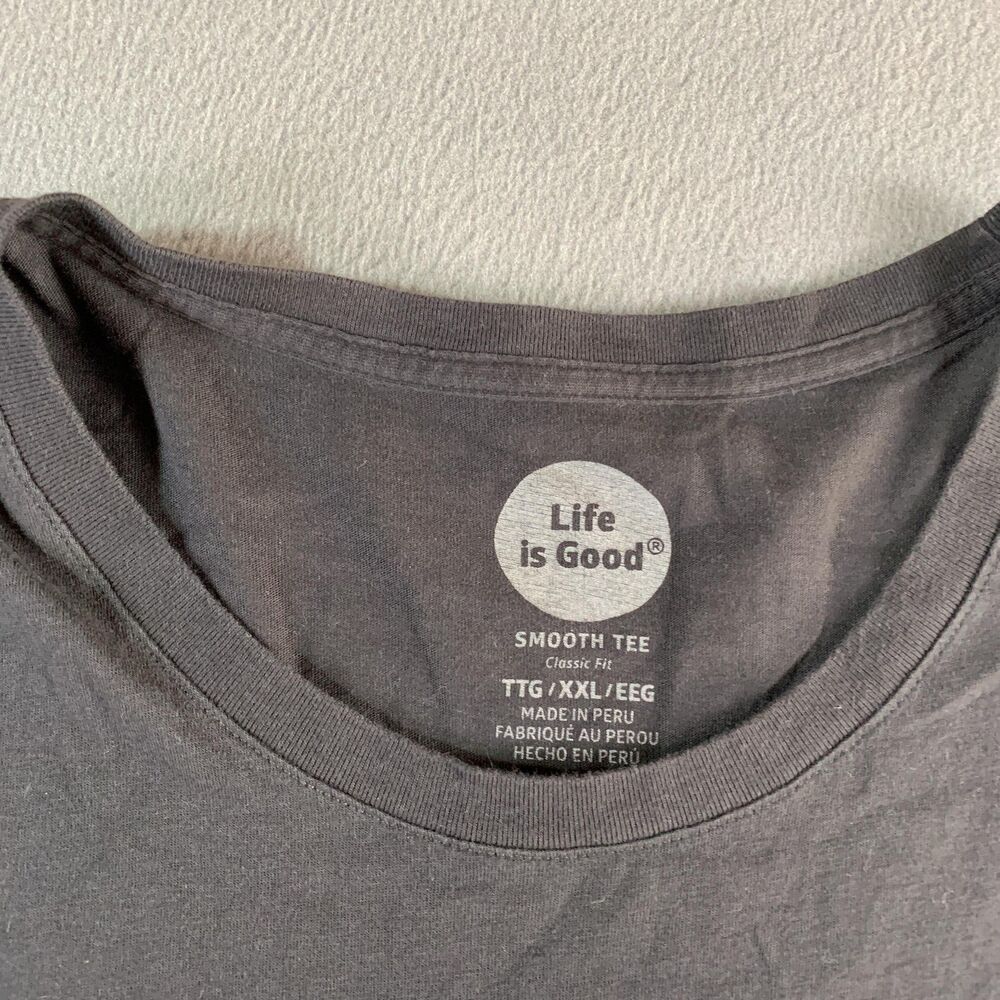 Life Is Good Shirt Mens 2XL Gray Truck Guitar Positive Lifestyle Graphic Tee - Picture 4 of 10